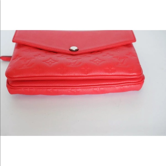 Louis Vuitton Twice bag in red Empreinte - Picture 11 of 12